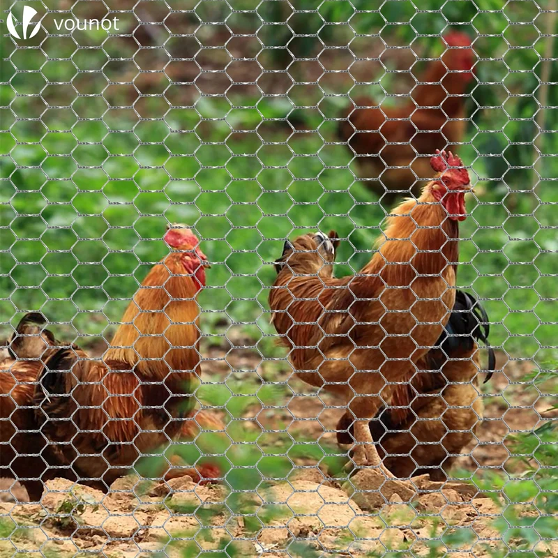 Grillage a poule avec fils 13mm en acier galvanise 1x25M