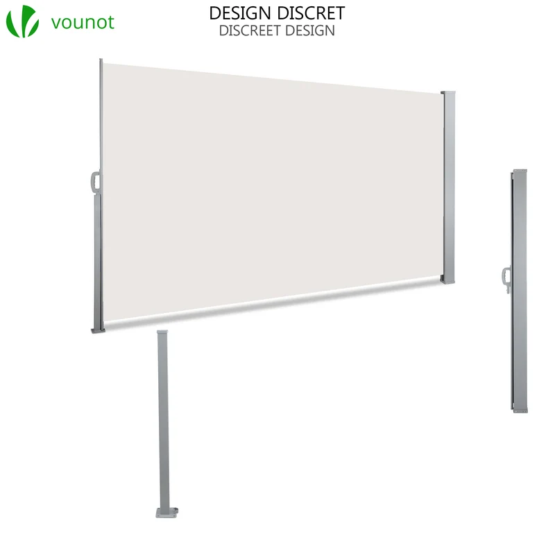 Paravent retractable avec housse de protection 180x300cm Beige