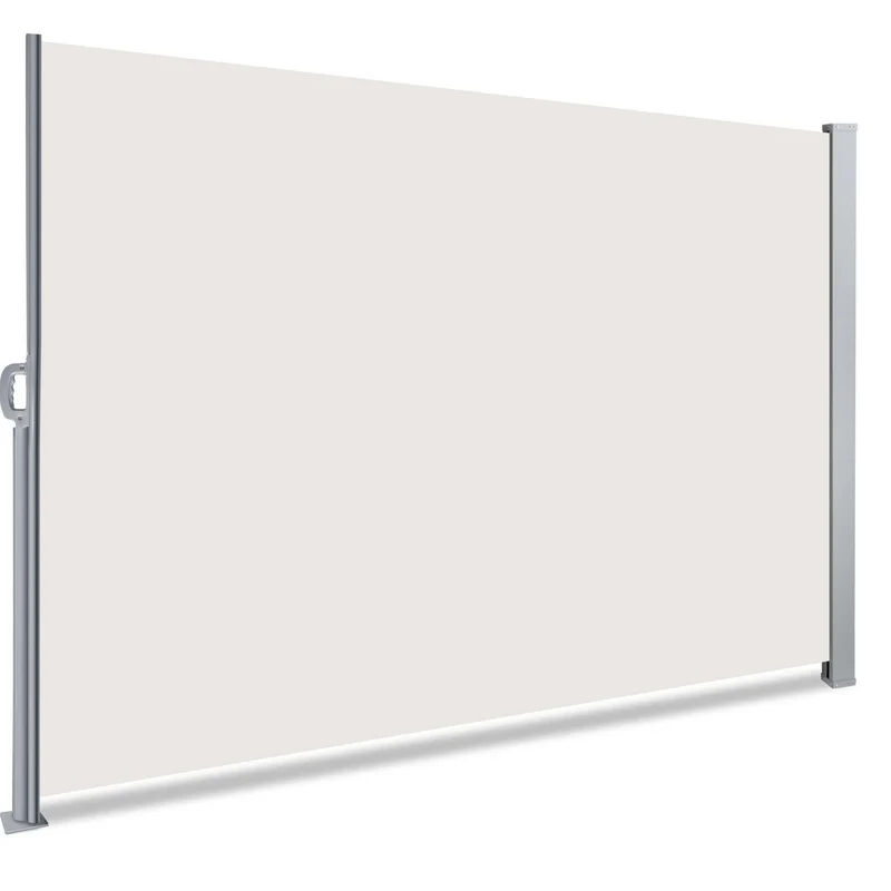 Paravent retractable avec housse de protection 140x300cm Beige