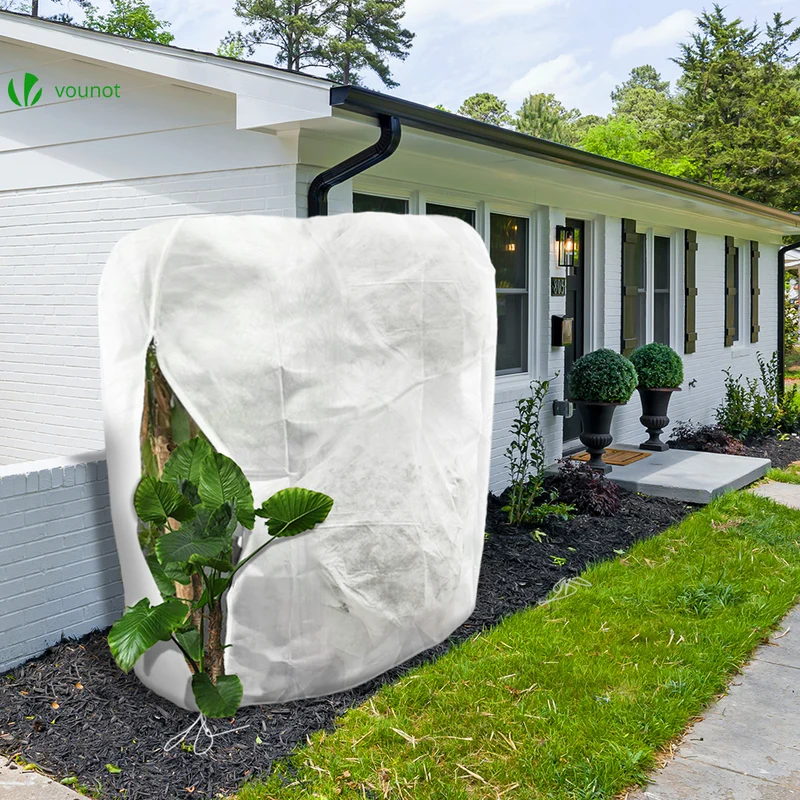 Housse d'Hivernage Plante avec Cordon et zipper Polypropylème 150g/m² 250x360cm blanc