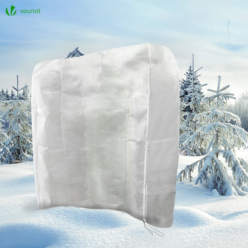 Housse d'Hivernage Plante avec Cordon et zipper Polypropylème 150g/m² 250x360cm blanc