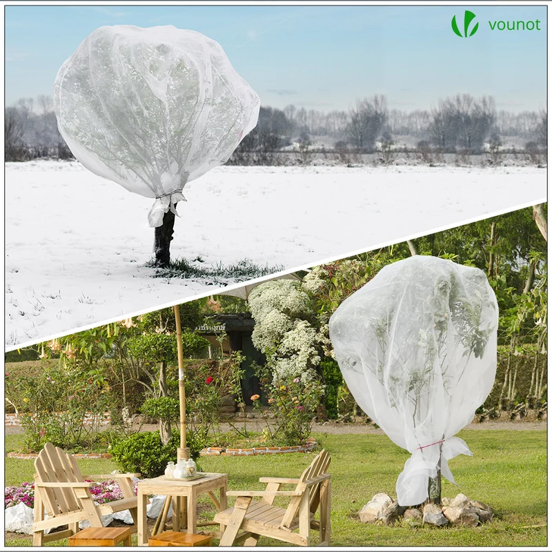 Voile d’hivernage en Polypropylème 50g/m² 1.5x20m avec piquets blanc