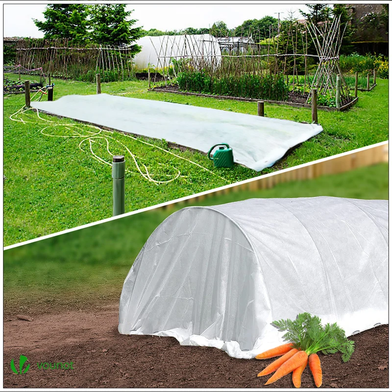 Voile d’hivernage en Polypropylème 50g/m² 1.5x10m avec piquets blanc