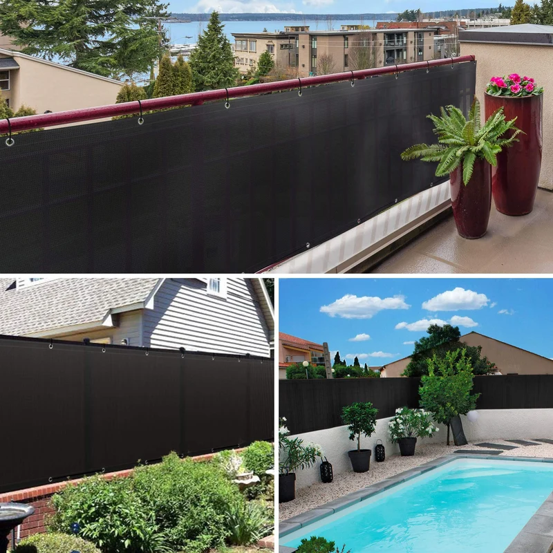 Brise vue pour balcon HDPE Renforcé 230GR/M2 500x90cm noir