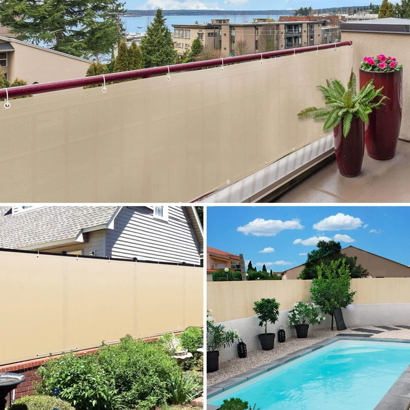 Brise vue pour balcon HDPE Renforcé 230GR/M2 500x90cm beige