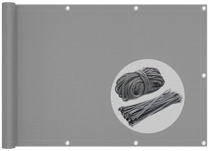 Brise vue pour balcon HDPE Renforcé 230GR/M2 500x90cm gris
