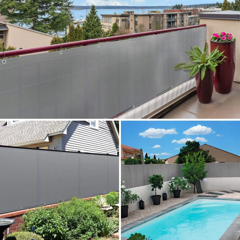 Brise vue pour balcon HDPE Renforcé 230GR/M2 500x90cm gris