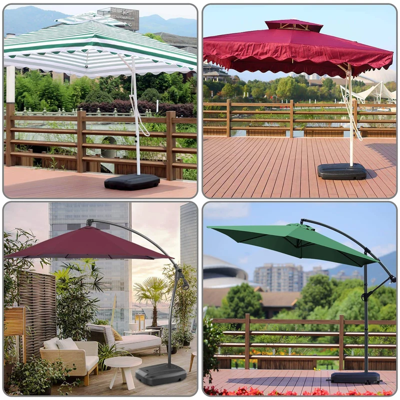 Dalle de lestage pied de parasol déporté plastique à remplir