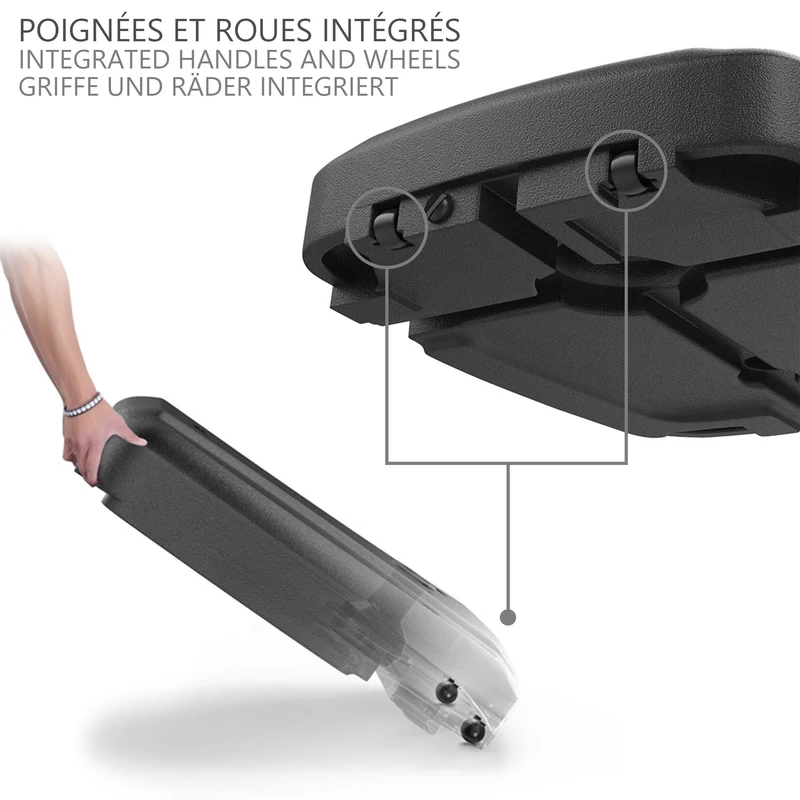 Dalle de lestage pied de parasol déporté plastique à remplir