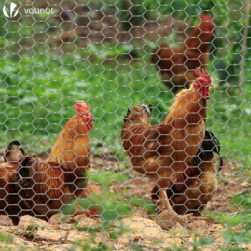 Grillage a poule avec fils 13mm en acier galvanise 1x50M