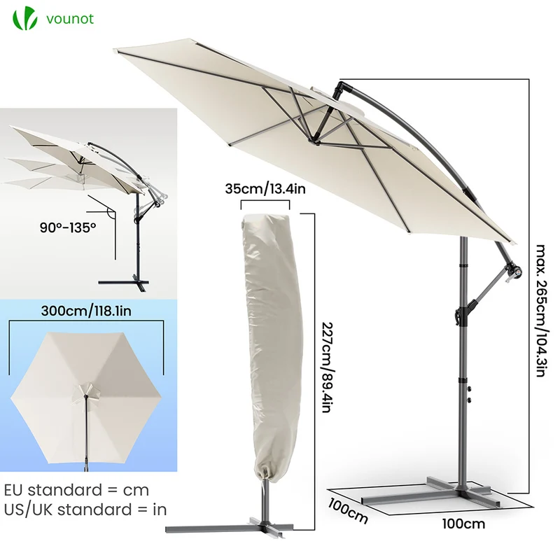 Parasol deporte 3M avec housse de protection