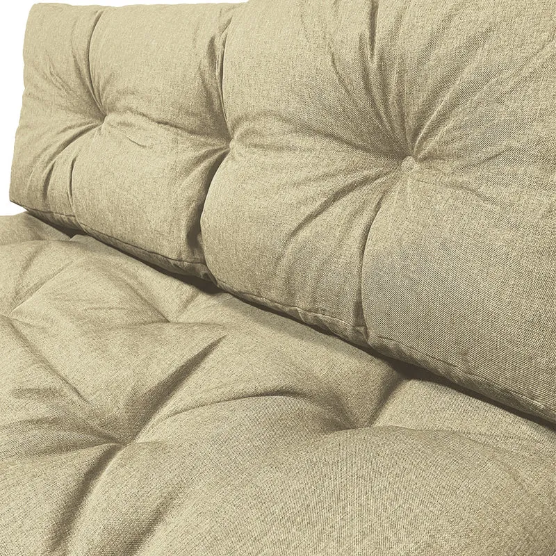 Lot de 2 Coussins pour palettes en bois beige