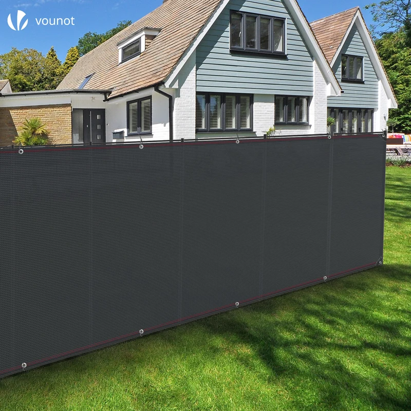 Brise vue occultant en HDPE 230g/m² 1x10m avec attaches de fixation anthracite