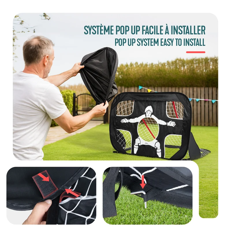 Cage de foot portable Lot 2 pcs POP UP