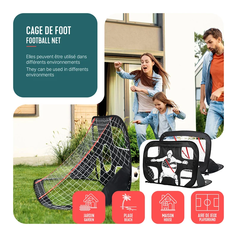 Cage de foot portable Lot 2 pcs POP UP