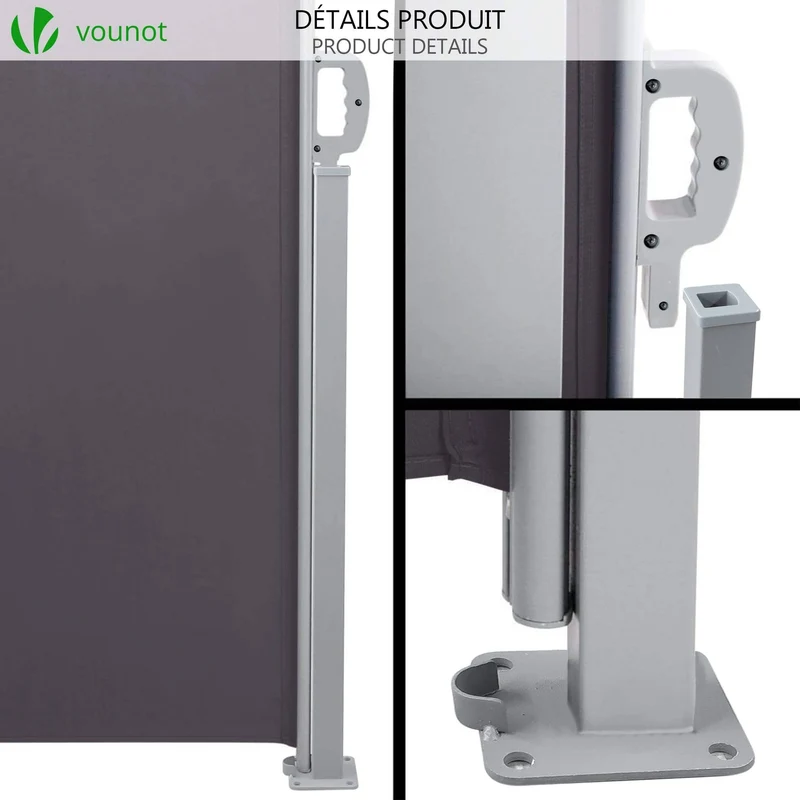 Paravent retractable avec housse de protection