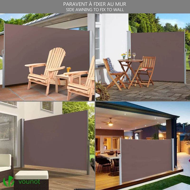 Paravent retractable avec housse de protection