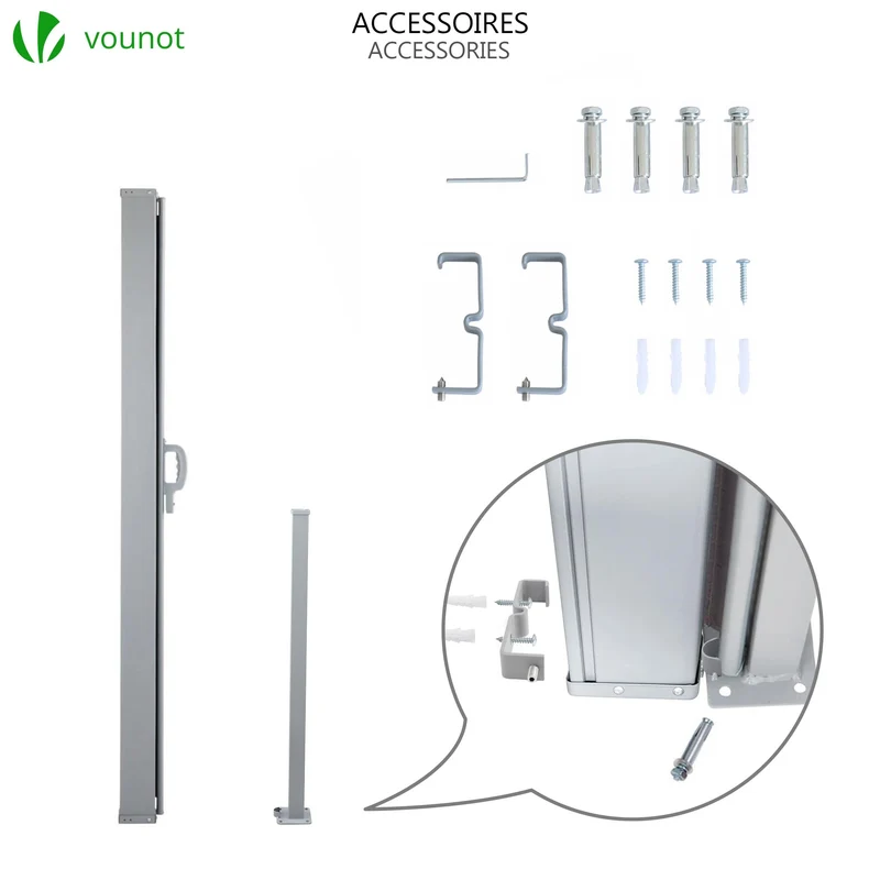 Paravent retractable avec housse de protection
