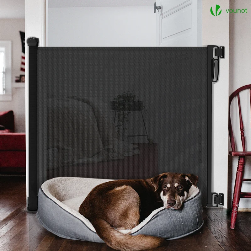 Barriere de securite retractable 180cm noir