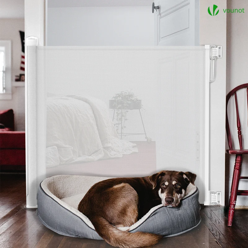 Barriere de securite retractable 180cm blanc