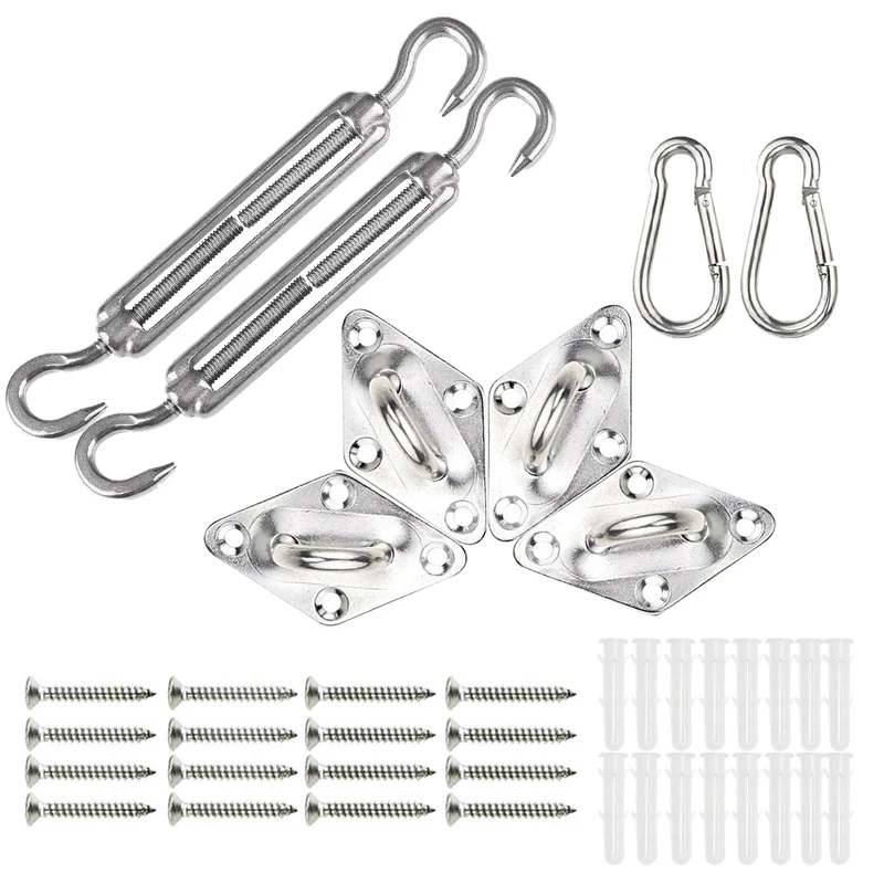 Kit de fixation 24pcs pour voile ombrage