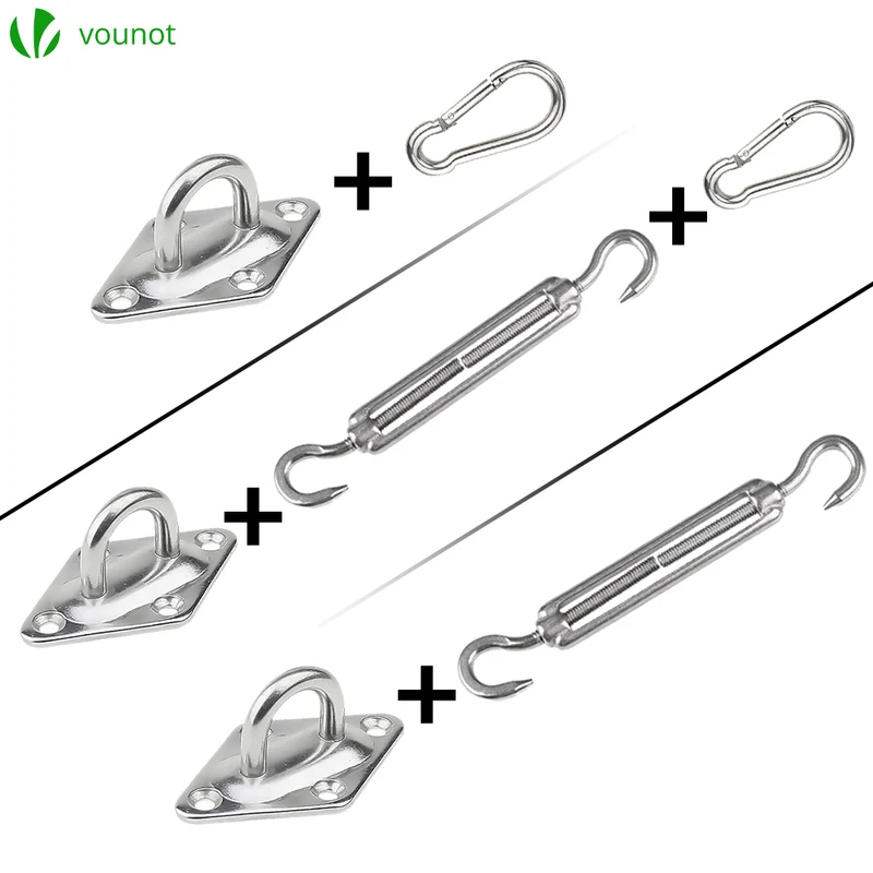 Kit de fixation 24pcs pour voile ombrage