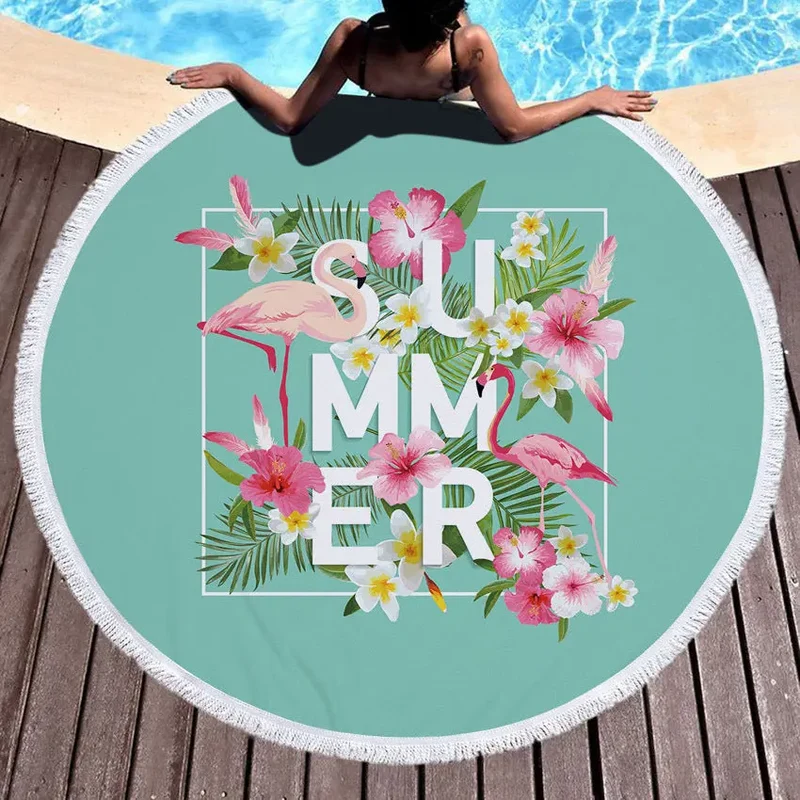 Serviette de Plage Ronde Flamenco