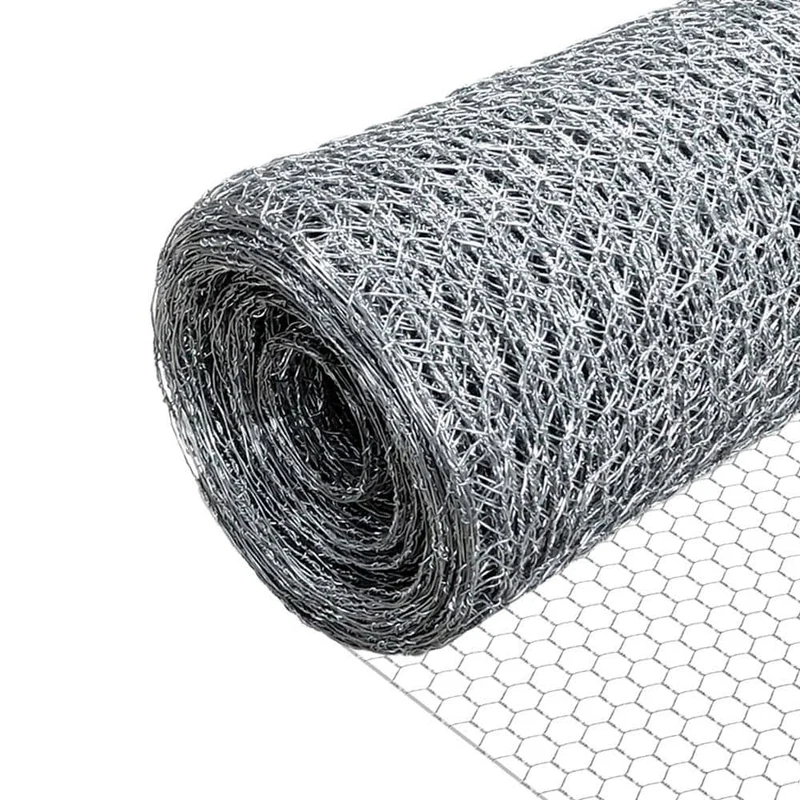 Grillage a poule avec fils 25mm en acier galvanise 1x25M