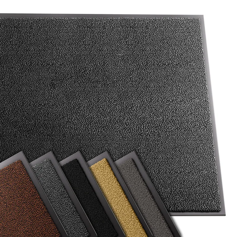 Tapis de porte paillasson 90x150cm Gris-Noir