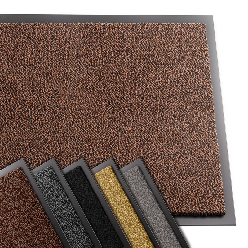 Tapis de porte paillasson 60x90cm Marron-Noir