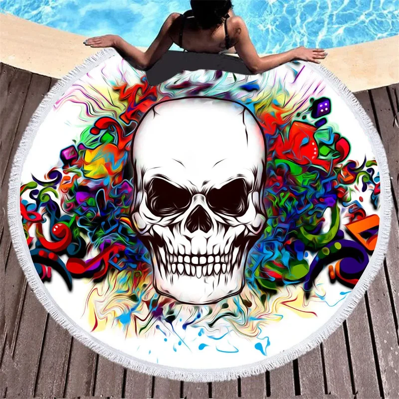 Serviette de Plage Microfibres SKULLY