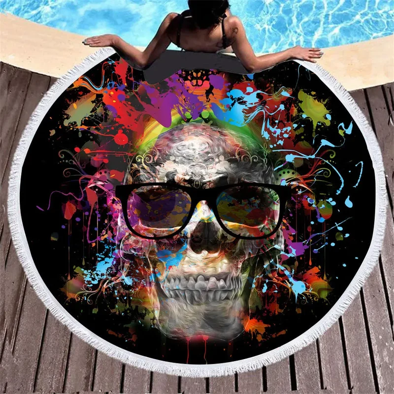 Serviette de Plage Microfibres SKULLY
