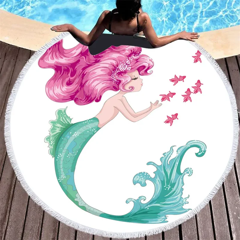 Serviette De Plage Sirène Rose MELODY
