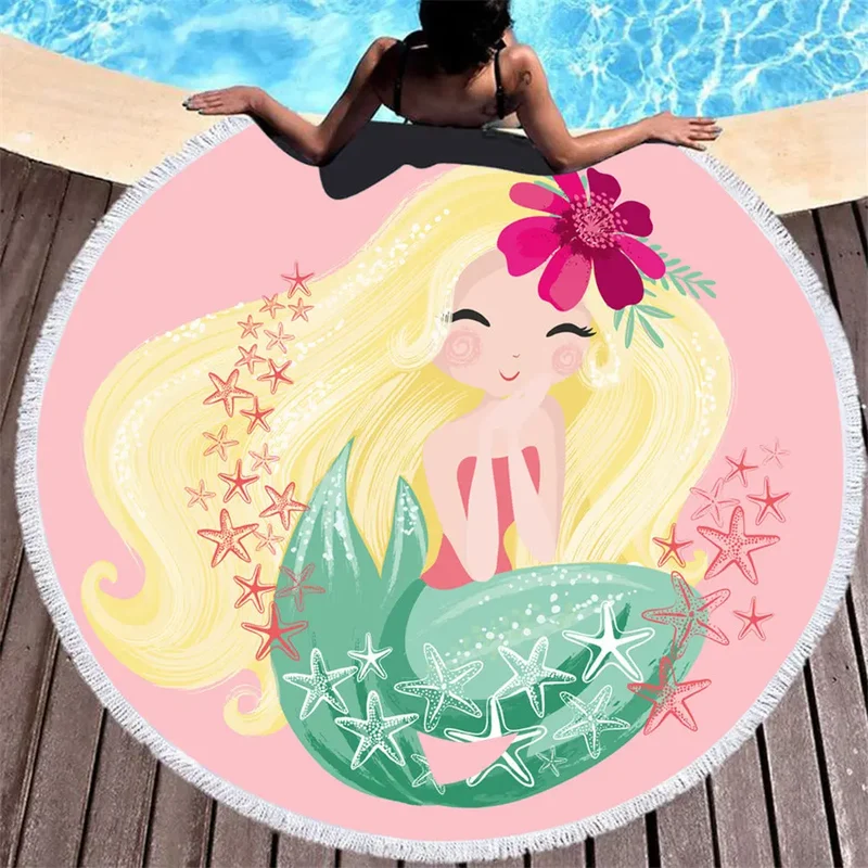 Serviette De Plage Sirène Rose MELODY