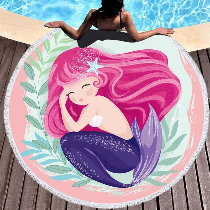 Serviette De Plage Sirène Rose MELODY
