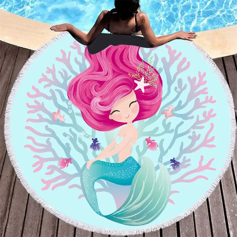 Serviette De Plage Sirène Rose MELODY