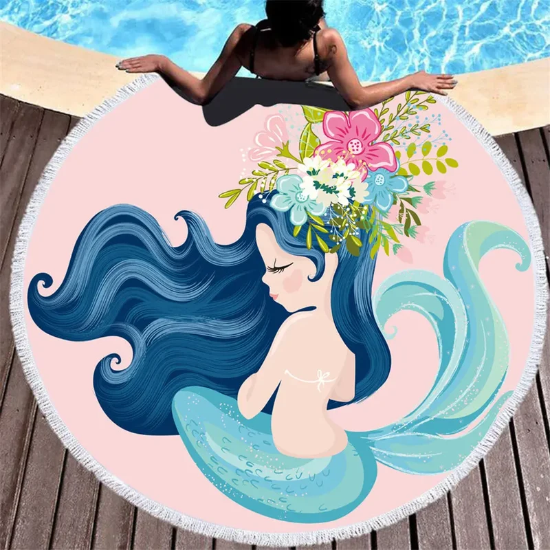 Serviette De Plage Sirène Rose MELODY