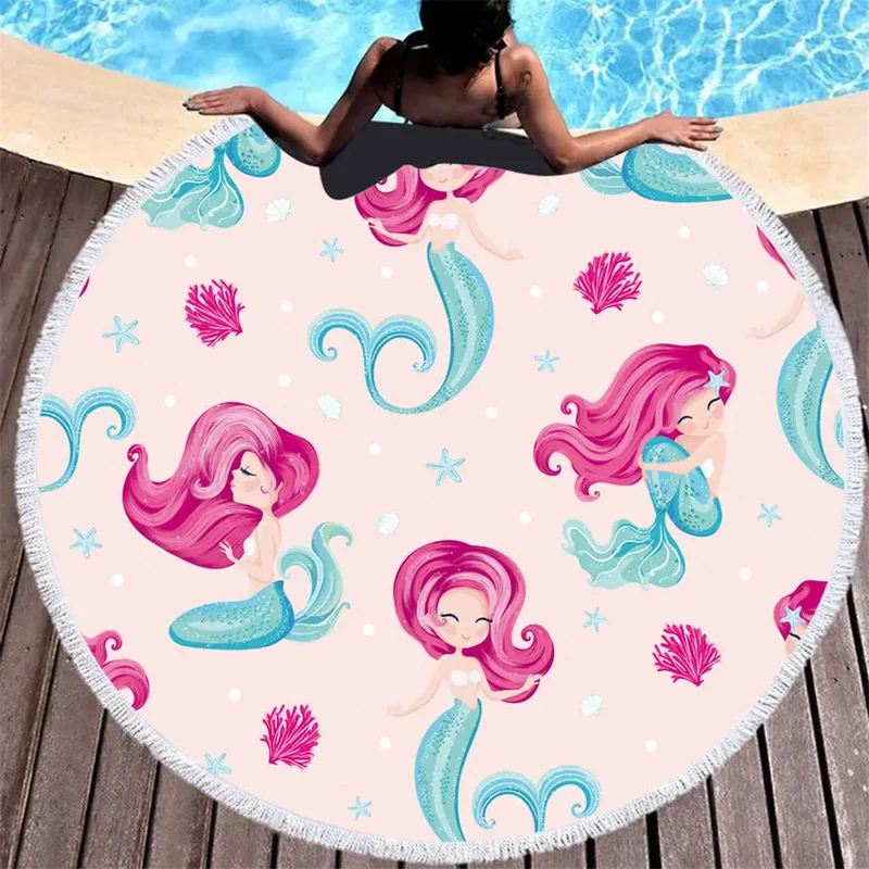 Serviette De Plage Sirène Rose MELODY