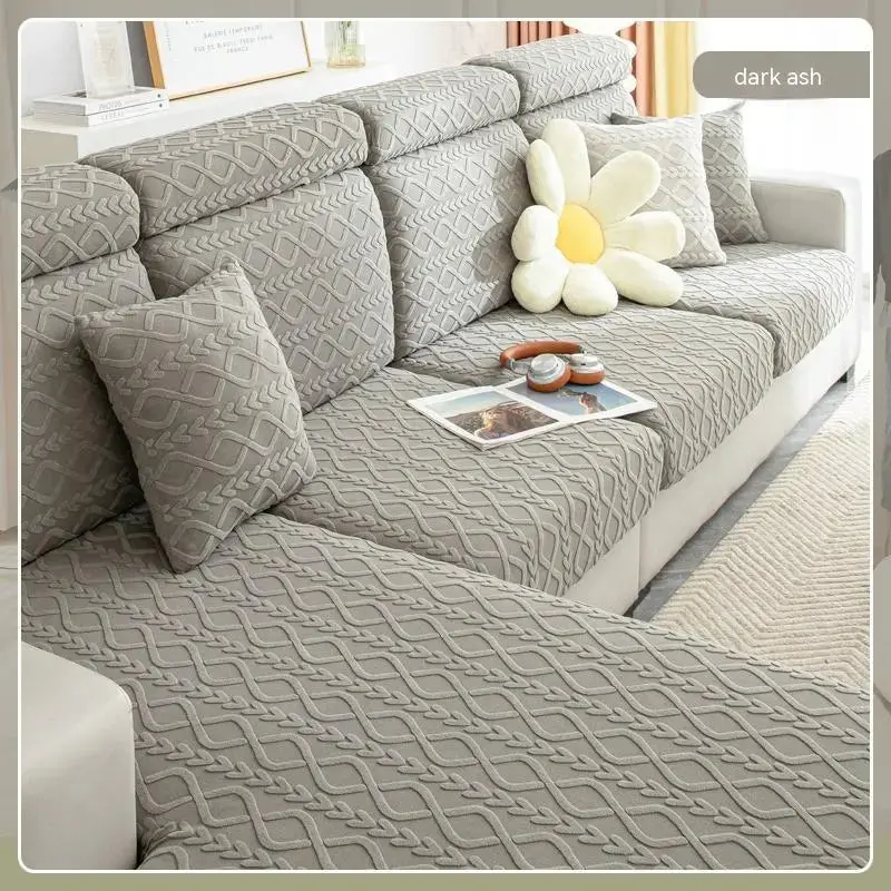 Housse Assise Canapé Élastique JACQUAARD