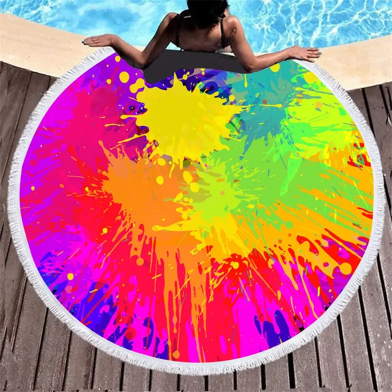 Serviette de Plage Microfibre Ronde ELYOS