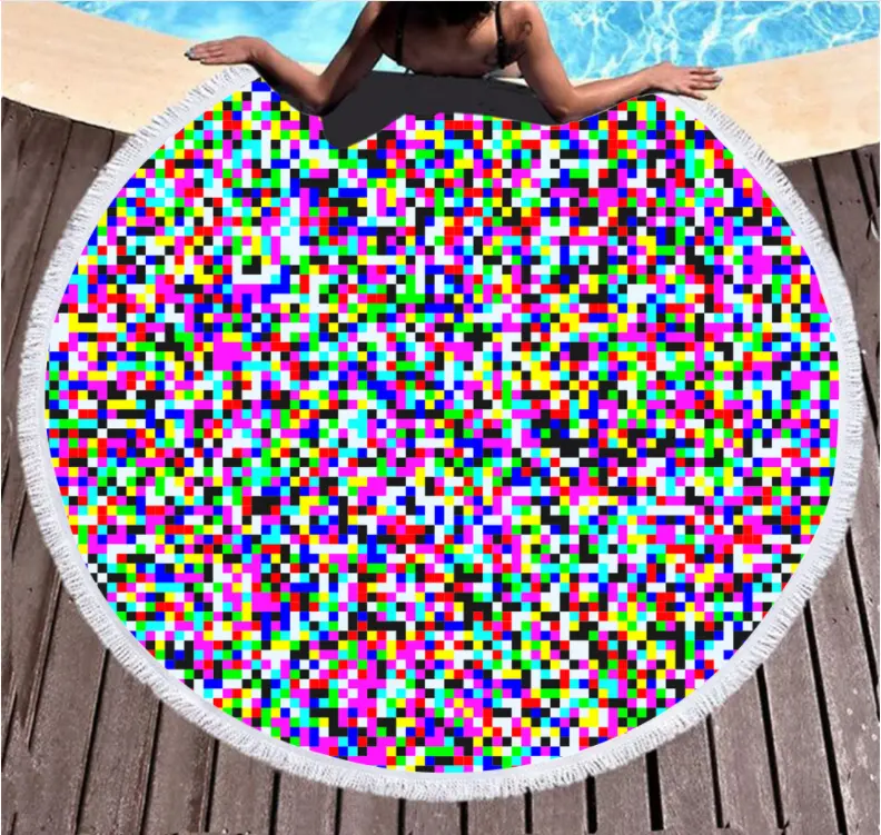 Serviette de Plage Microfibre Ronde ELYOS