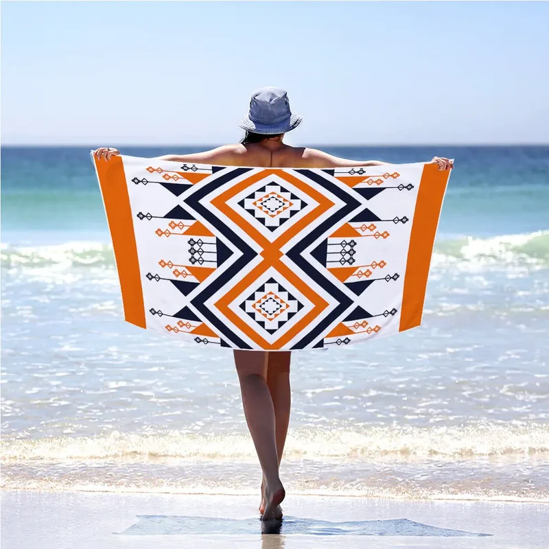 Serviette de Plage Microfibres Argent