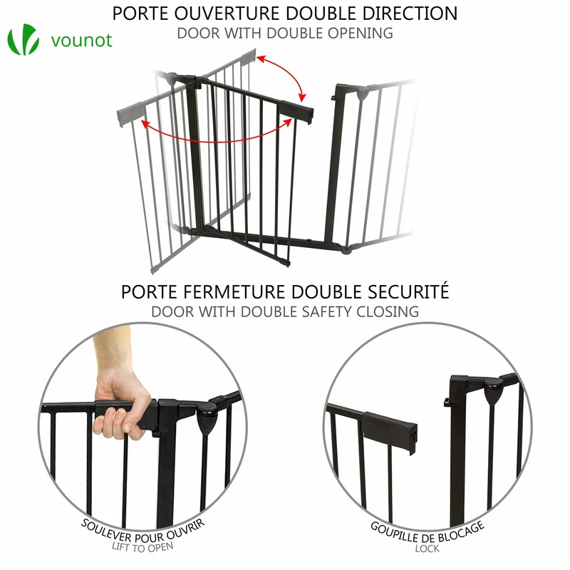 Barriere de securite GRANDE VERSION 3M 5 panneaux Pre assemble