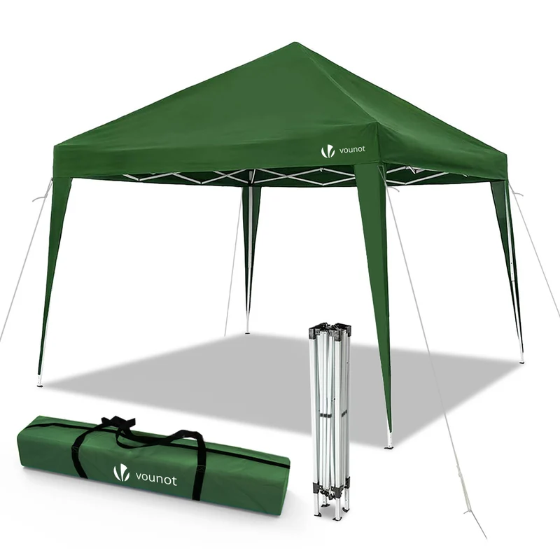 Tonnelle de jardin 3x3m pliable verte avec sac de transport