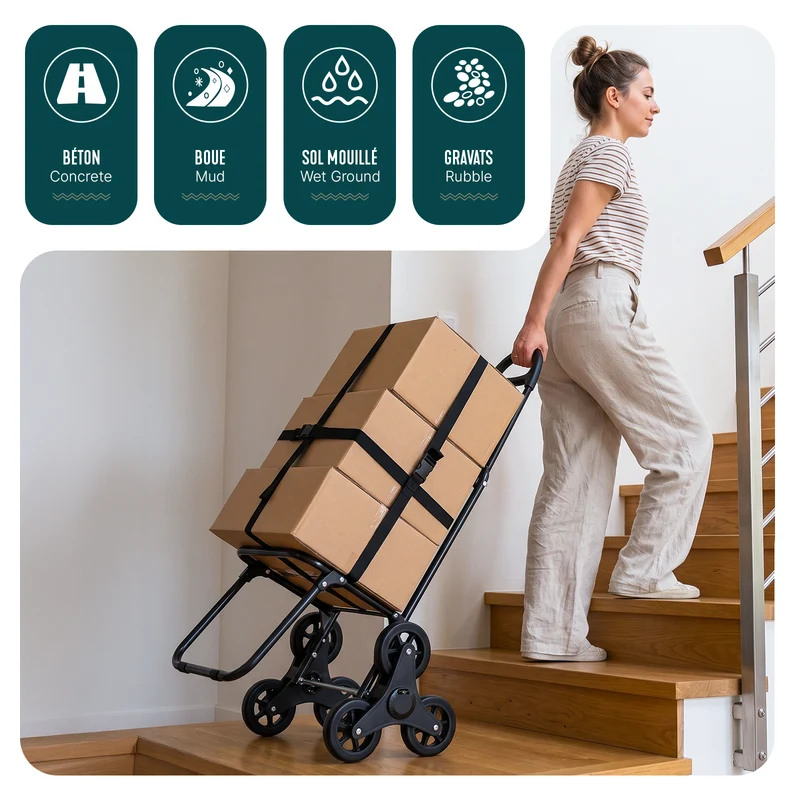Chariot de course avec sac isotherme