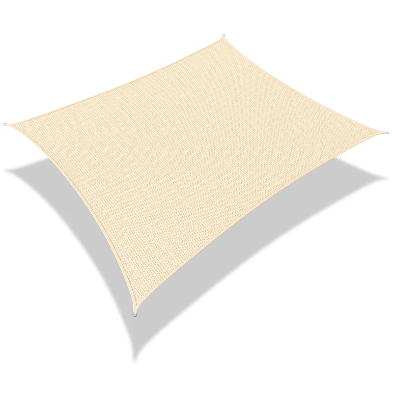 Voile d'ombrage rectangulaire avec 24pcs kit de fixation