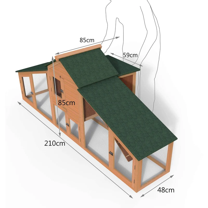Poulailler en Bois XL avec Pondoir et Perchoir