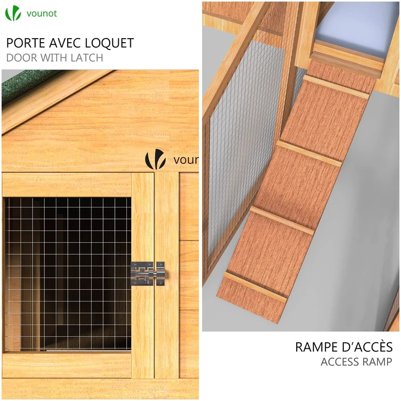Poulailler en Bois XL avec Pondoir et Perchoir