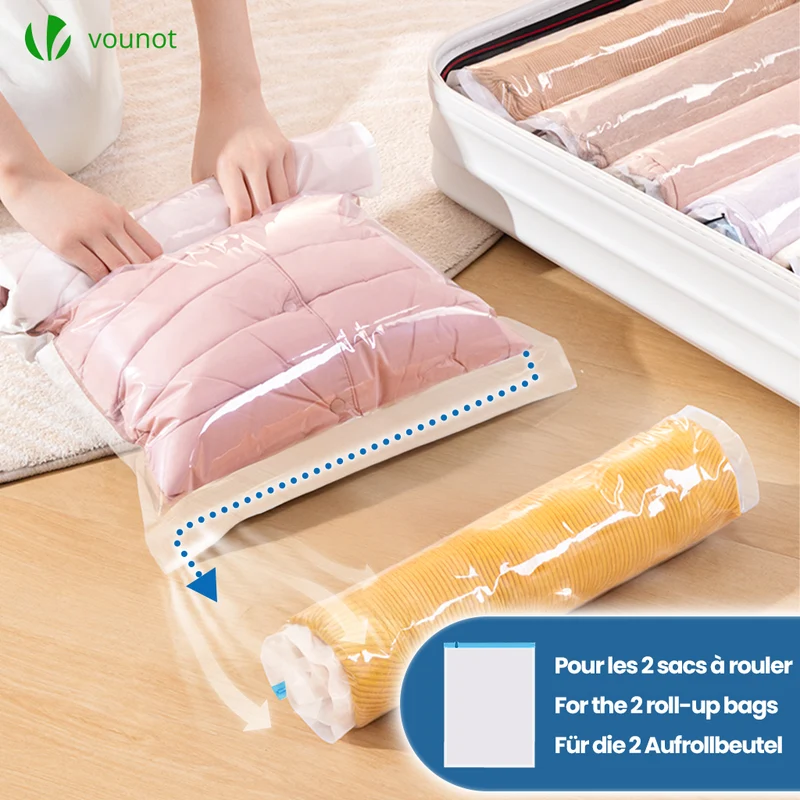 Sac de rangement sous vide aspirateur avec pompe Lot de 13 pcs