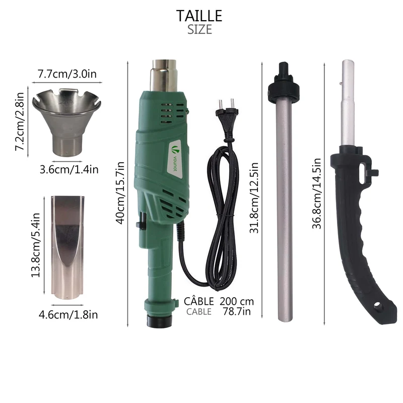 Desherbeur electrique 2000 W avec 5 metres de cable